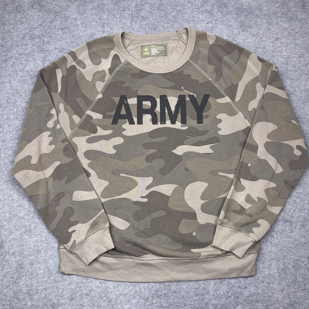 u.s. army sweatshirt camouflage logo medium